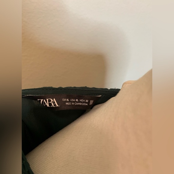 Zara Dark Green Long Sleeve Dress - Picture 7 of 7